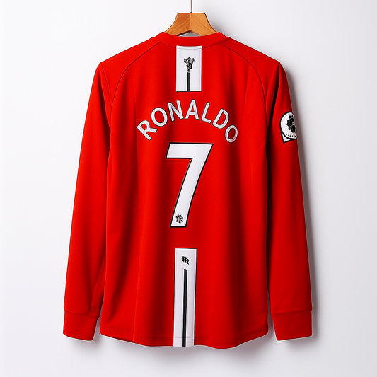 🔥 Manchester United Ronaldo 2008 Full Sleeve Jersey | Red Edition | CR7 Legacy Wear 🔥