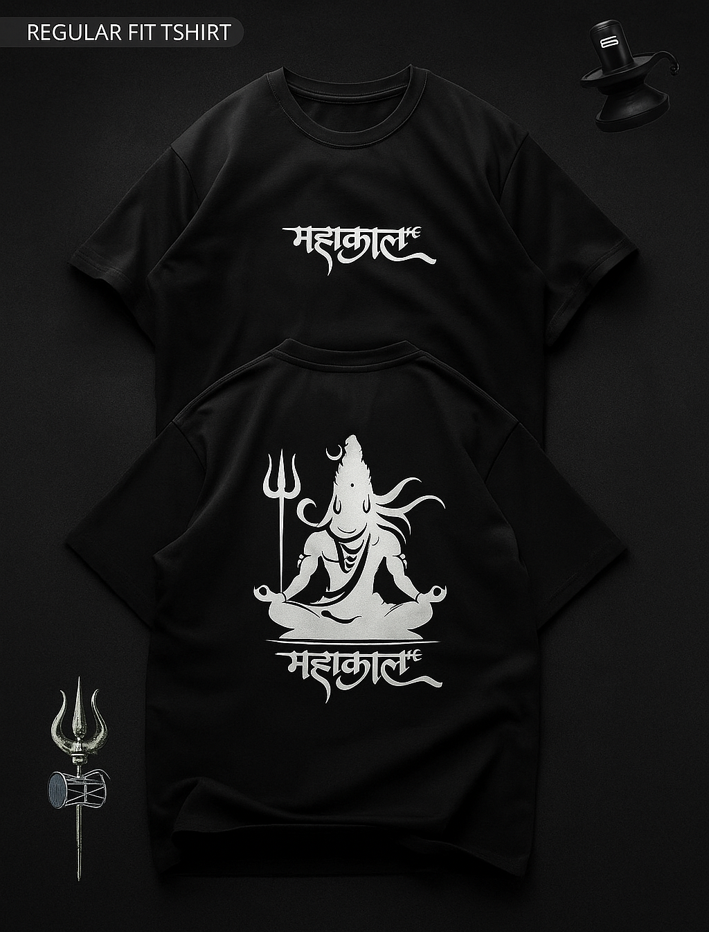 🔥 Mahadev Back Printed T-Shirt 🕉️ | Unisex Spiritual Wear | Trendy Shiv Shankar Tee 👕✨
