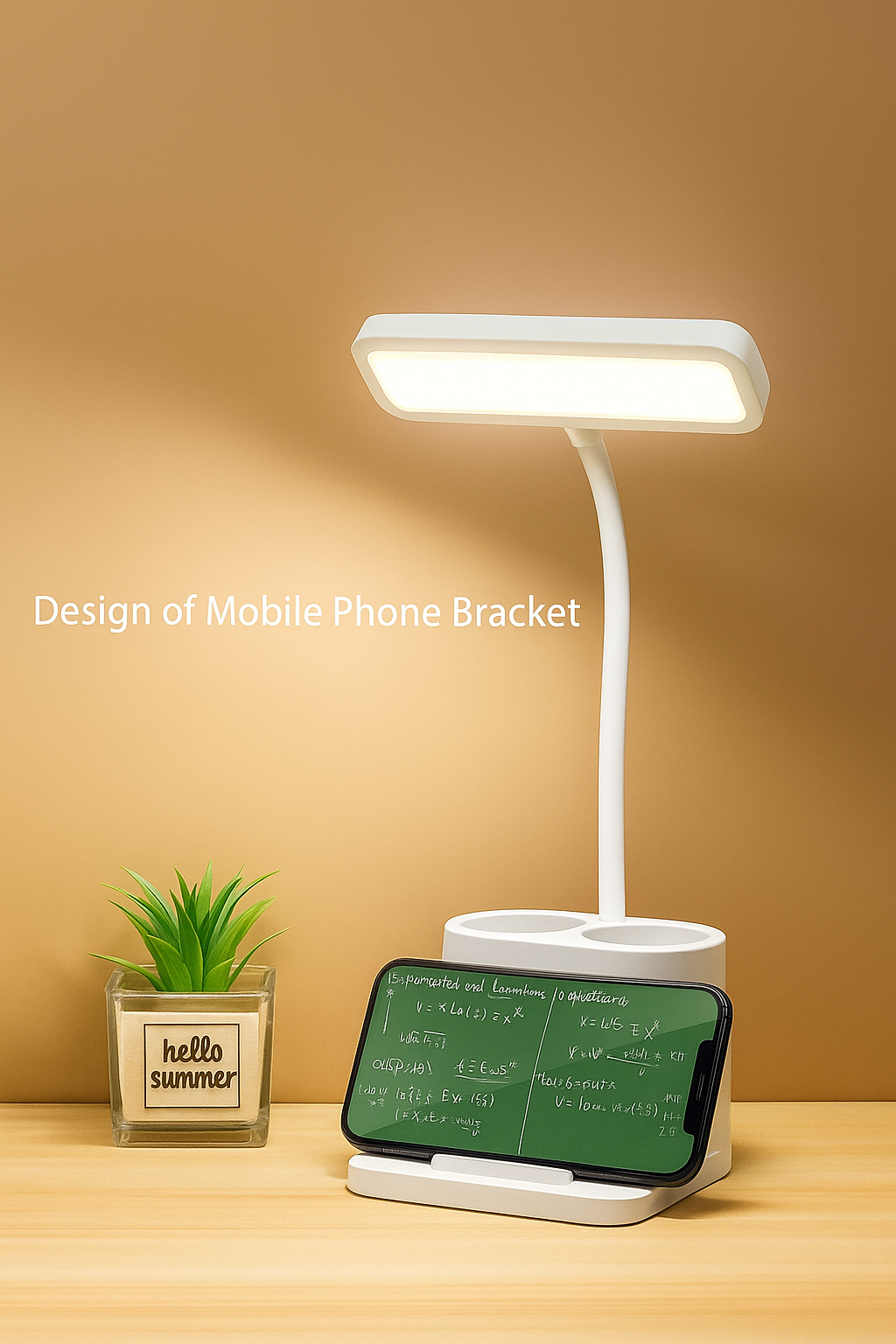 💡 FocusBeam™ – Dimmable LED Desk Lamp + Pen & Phone Organizer 🖋️📱