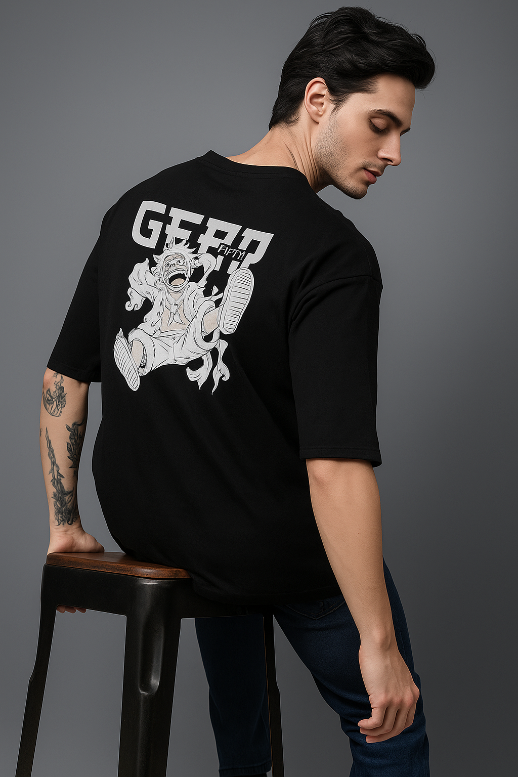 🚀 Luffy Gear 5 Oversized T‑Shirt 👕 | One Piece Anime Fan Tee | Cotton Comfort