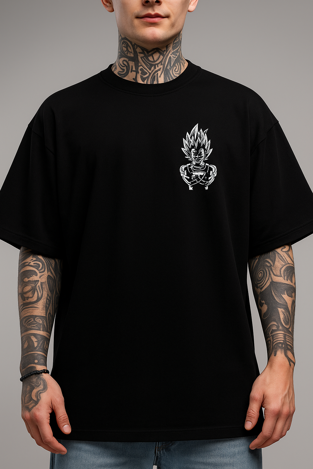 🔥 Majin Vegeta Oversized T‑Shirt 👕 | Dragon Ball Anime Fan Tee | Cotton Comfort 😎