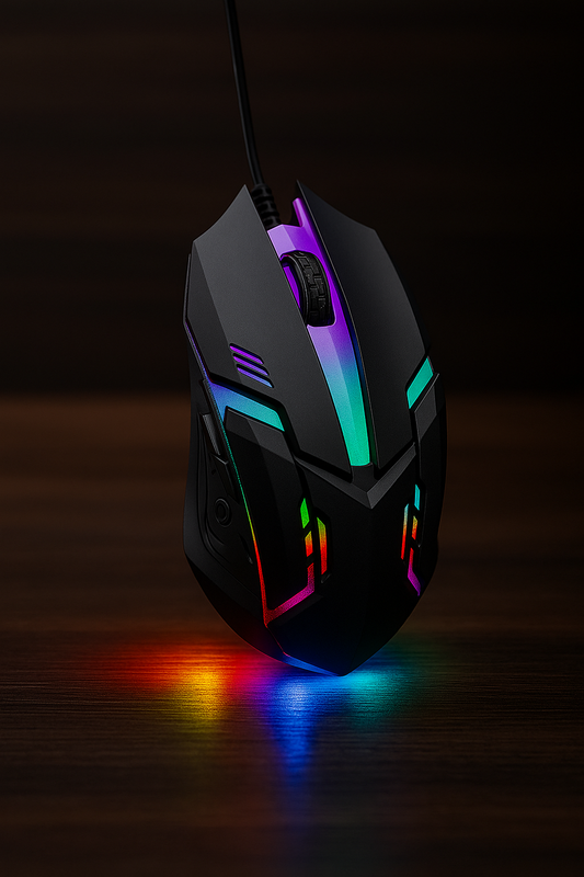 🎮 Gaming Mouse | RGB Wired Optical Mouse for Laptop & PC | 3 Buttons, DPI Control, Rainbow Lights 🎮