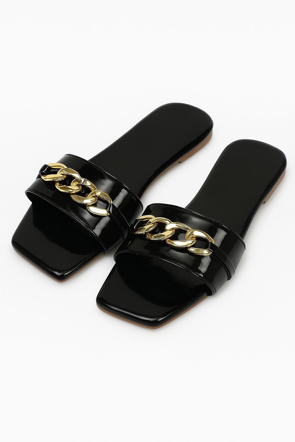 👡 Elegant Four-Ring Slip-On Flats for Women | Solid Design & Comfort 👡