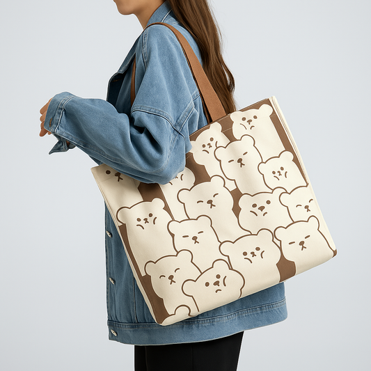 👜✨ New Fancy Printed Canvas Shoulder Tote Bag for Women | Stylish Shopping & Handbag Combo ✨👜