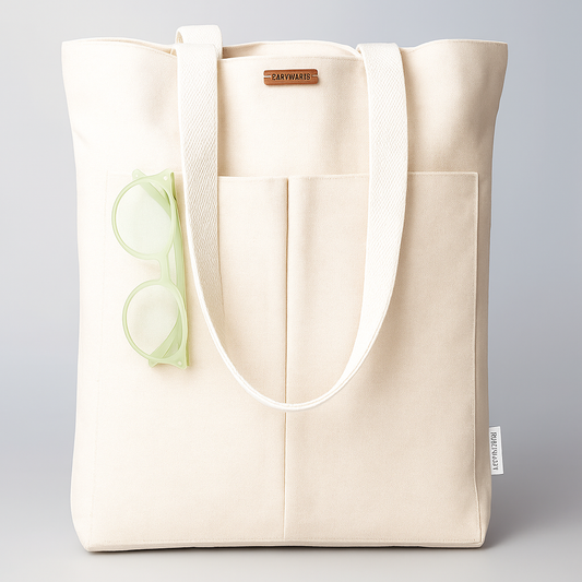 👜✨ Elegant White Canvas Tote Bag for Women | Solid Stylish Shoulder Bag | Daily & Travel Use ✨👜