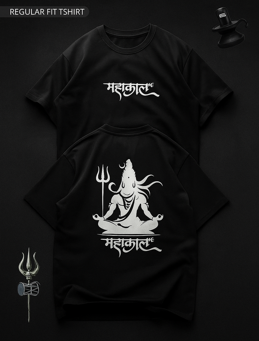 🔥 Mahadev Back Printed T-Shirt 🕉️ | Unisex Spiritual Wear | Trendy Shiv Shankar Tee 👕✨