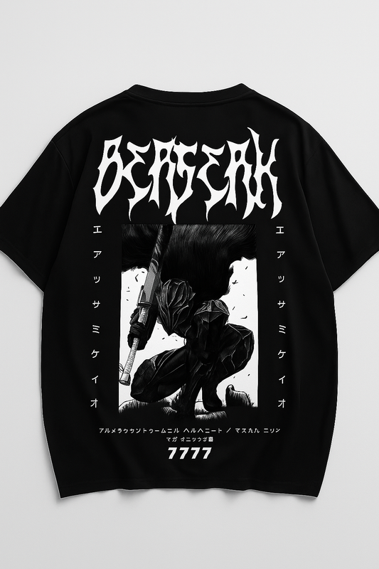 👺 Oversized Anime Graphic T‑Shirt for Men 👕 | Itachi Inspired | Black Cotton Blend | Streetwear Fit
