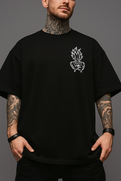 🔥 Majin Vegeta Oversized T‑Shirt 👕 | Dragon Ball Anime Fan Tee | Cotton Comfort 😎