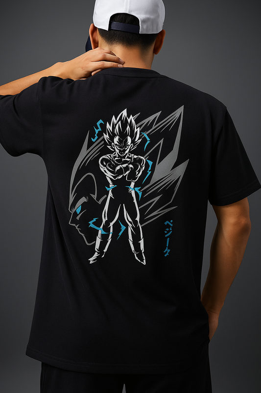 🔥 Majin Vegeta Oversized T‑Shirt 👕 | Dragon Ball Anime Fan Tee | Cotton Comfort 😎