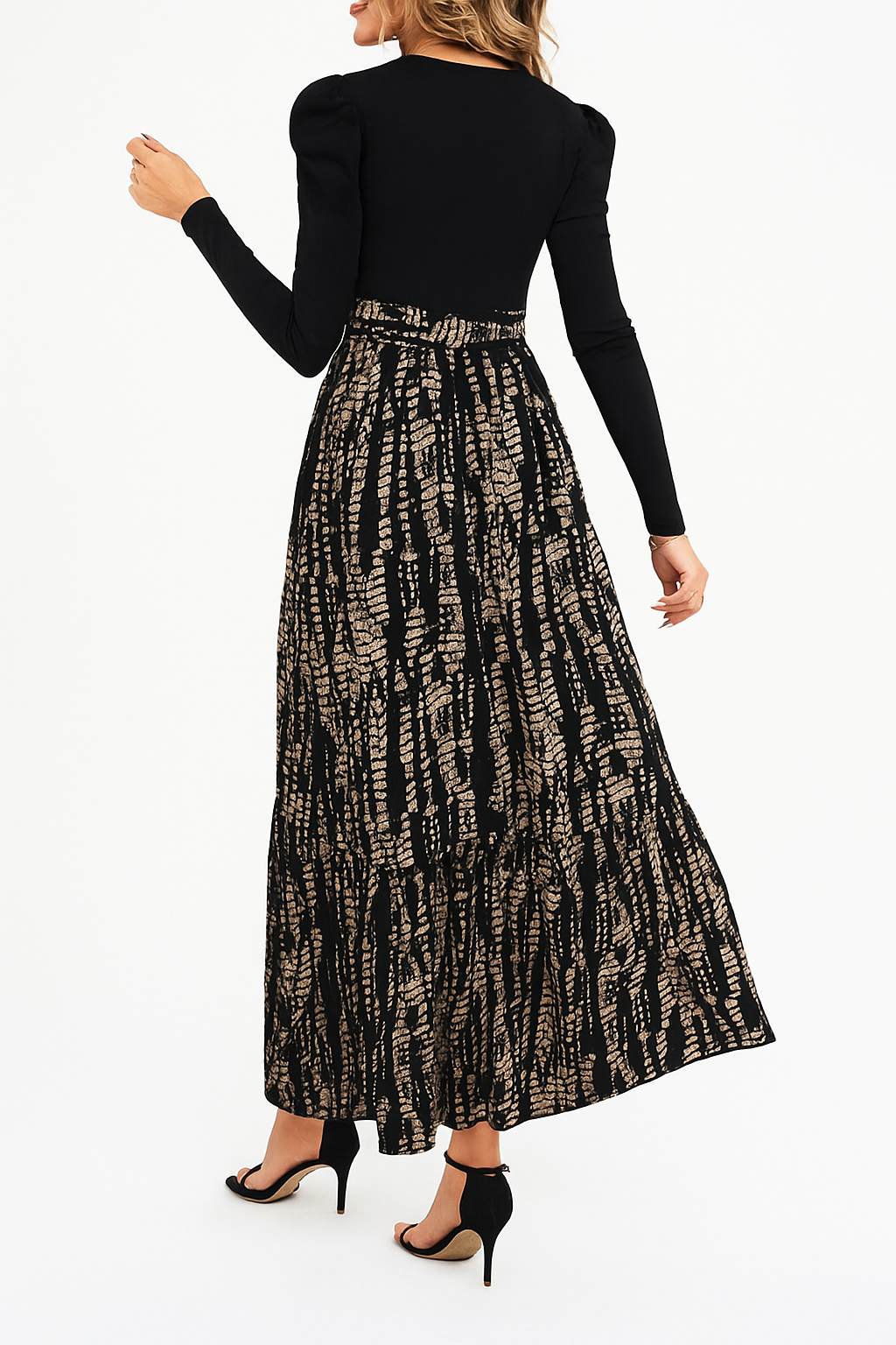 Clasi Autumn Maxi Dress 🍂👗 | Leaf Print 🌿 & Bow Tie Belt 🎀 | Elegant A-Line Skirt 💃