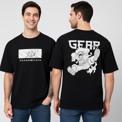 🚀 Luffy Gear 5 Oversized T‑Shirt 👕 | One Piece Anime Fan Tee | Cotton Comfort