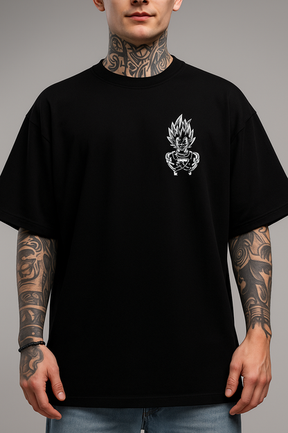 🔥 Majin Vegeta Oversized T‑Shirt 👕 | Dragon Ball Anime Fan Tee | Cotton Comfort 😎