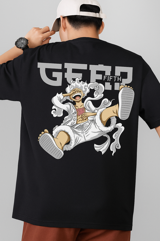 🚀 Luffy Gear 5 Oversized T‑Shirt 👕 | One Piece Anime Fan Tee | Cotton Comfort