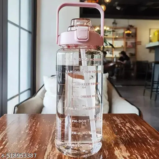 💧 2L Motivational Water Bottle with Straw & Time Marker | Leakproof & BPA-Free 💧